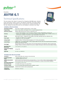 Thumbnail of document Data Sheet - AVFM 6.1 Area-Velocity Flow Meter